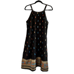 LAPOGEE Women's Black / Gold  Sun Dress Size L